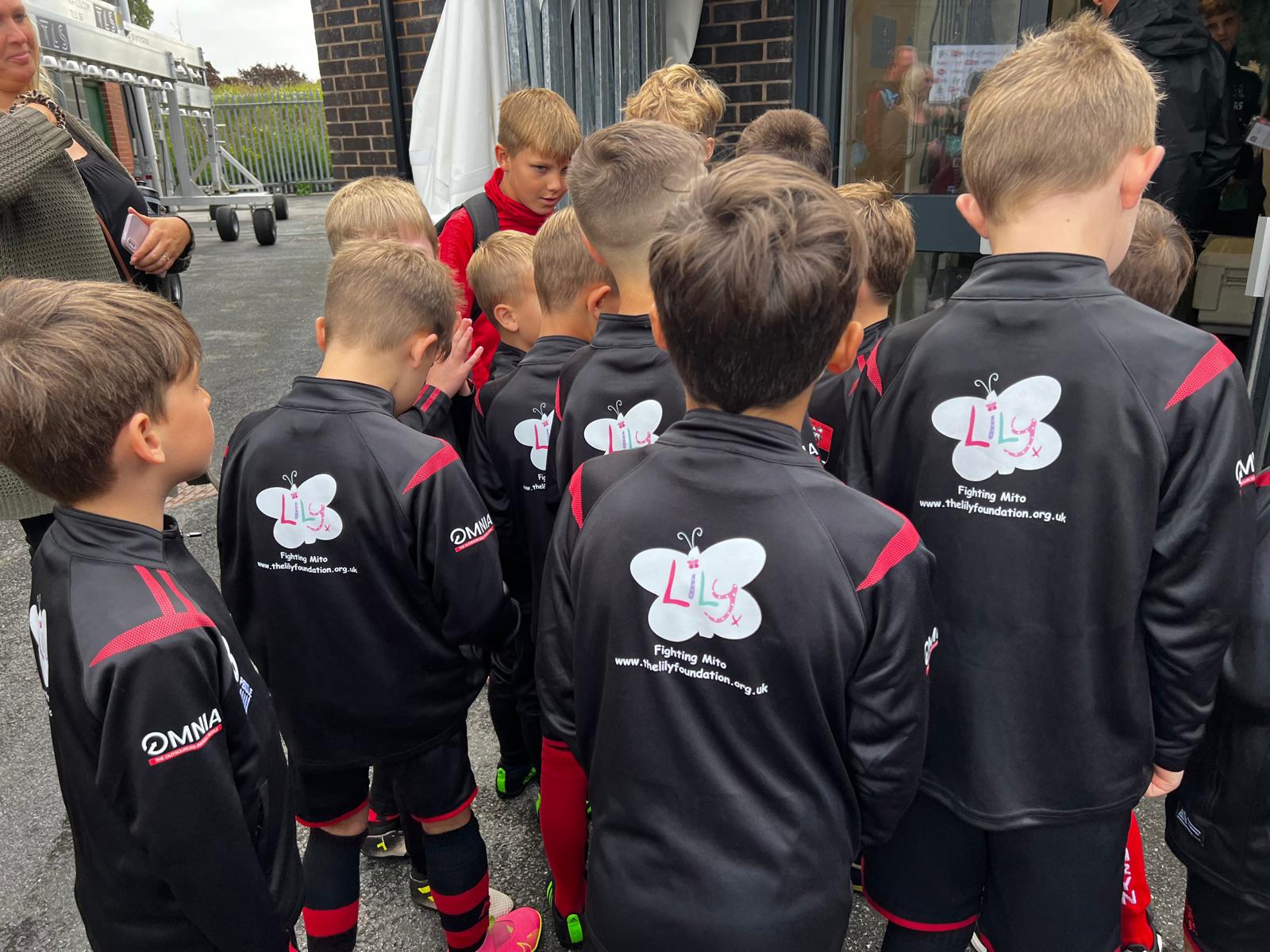 Redruth United youth squad in a pre-match huddle